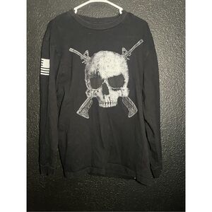 We the people holsters black long sleeve tshirt skull rifle 2A L